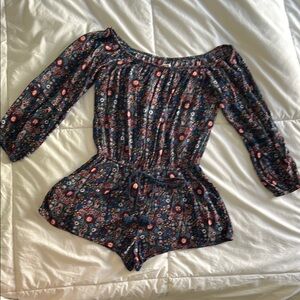Floral Long Sleeve Romper